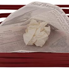 G.E.T. Enterprises White Newspaper Theme Cone Basket Liner