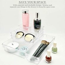 16 PCS Drawer Organizer Plastic Makeup Bathroom Drawer Organizer