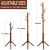 Premium Bamboo Coat Rack Tree with 8 Hooks