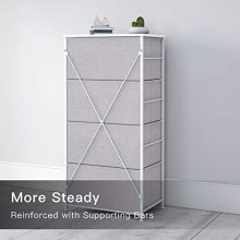 Dresser with 4 Drawers, Fabric Storage Tower