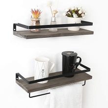 AUTREE Rustic Floating Wall Shelves, Rustic Wood Wall Shelves Storage Set