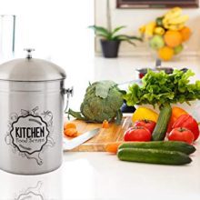 Odorless Stainless Steel Kitchen Compost Bin - Stylish and Functional Solution for a Greener Kitchen! 🌿♻️