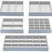 Magic Stackable Jewelry Trays Closet Dresser Drawer Organizer