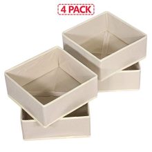 DIOMMELL 4 Pack Foldable Cloth Storage Box Closet