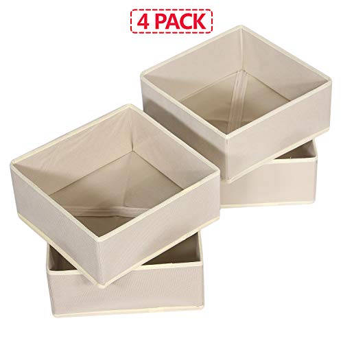 DIOMMELL 4 Pack Foldable Cloth Storage Box Closet