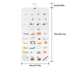 Earring Organizer, Dual-Sided 80-Pocket