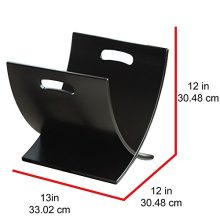 Oceanstar Contemporary Wooden Magazine Rack