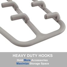 Belt Hanger Organizer 2 Pack - Grey Non-Slip Closet Accessory Hooks for Belts, Ties, Jewellery, Scarves, and Tank Tops - Streamline Your Closet Space