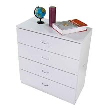 Drawer Chest, MDF Wood 4 Drawer Dresser
