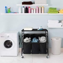 Classic Rolling Side Pull Laundry Hamper Sorter
