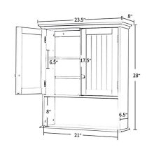 Hanging Storage Cabinet with Open Shelf