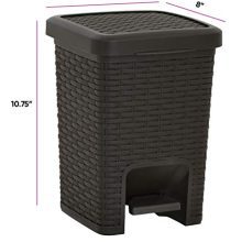 Superio Square Pedal Trash Can 7.5 Qt
