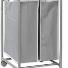 2-Bag Heavy Duty Rolling Laundry Sorter Cart