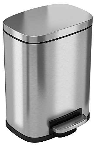 iTouchless SoftStep 1.32 Gallon Bathroom Stainless Steel