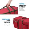 Large Christmas Ornament Storage Box with Dual Zipper Closure