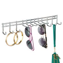 mDesign Closet Wall Mount Metal Accessory Organizer
