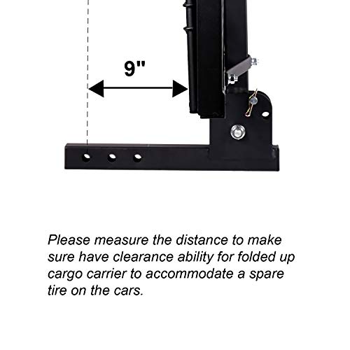 Heavy-Duty Hitch Mount Cargo Carrier with Foldable Side Rails – 360 Lb Capacity