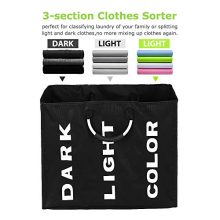 esonmus Laundry Bag Collapsable 3-Section Storage Bag
