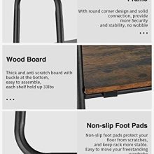 Clothing Rack with 5 Wood Shelves and Hanging Bar