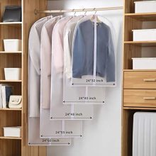 Perber Hanging Garment Bag Lightweight Clear Full Zipper