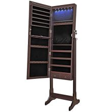SONGMICS 6 LEDs Mirror Cabinet Armoire