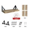 Rustic Wood Wall Shelves, Storage Shelves for Bedroom