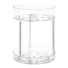 mDesign Spinning Metal and Plastic Makeup Organizer Rotating