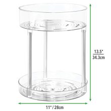 mDesign Spinning Metal and Plastic Makeup Organizer Rotating