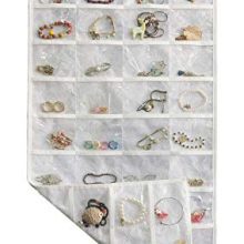 Double Sided Jewelry Storage Organizer with Embossed Pattern