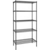 18 inch x 36 inch Certified Black Epoxy 5 Shelf Kit
