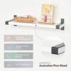 Transform Your Space with White Floating Shelves – Solid Wood Display Ledges