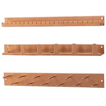 MyGift Wall Mounted Rose Gold Metal Jewelry Organizer Racks