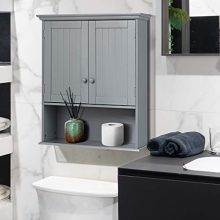 Hanging Storage Cabinet with Open Shelf