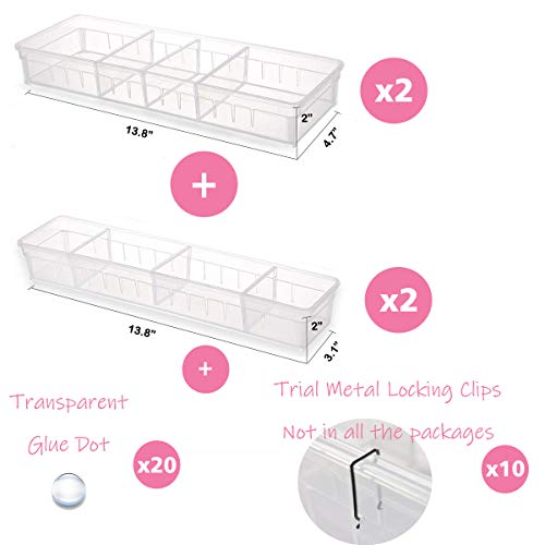 Makeup Bathroom Organizer Set of 4 Trays