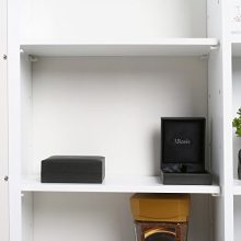 Elegant White Wall Cabinet with Mirror for Bathroom & Kitchen Storage