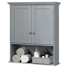 Hanging Storage Cabinet with Open Shelf