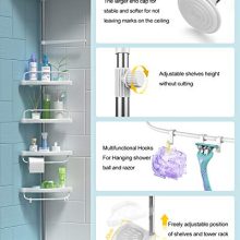 Constant Tension Stainless Steel Pole Organizer Shower Caddy