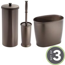 Modern Plastic Bathroom Storage and Cleaning Accessory Set