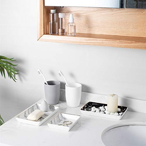 Jewelry Storage with the Nordic Golden Striped Marble Plate