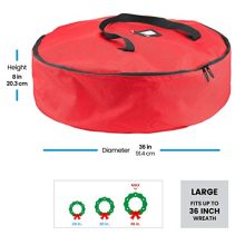 Keep Your Holiday Wreaths Pristine - 36" Premium Christmas Wreath Storage Bag