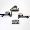 Rustic Wood Wall Shelves, Storage Shelves for Bedroom