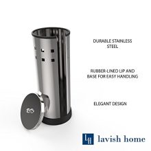 Lavish Home Tissue Bathroom Storage with Rust Resistant Chrome