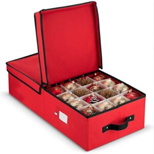 Underbed Christmas Ornament Storage Box With Lide