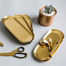 Bekith 4 Pack Stainless Steel Towel Tray Metal Storage Organizer