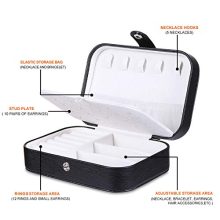 misaya Travel Jewelry Case Box Women PU Leather