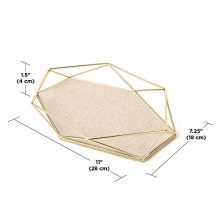 Umbra Prisma Tray, Geometric Plated Jewelry Storage