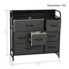 7 Drawer Dresser Organizer Fabric Storage Tower