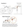 Ibera Horizontal Bicycle Bike Wall Hanger
