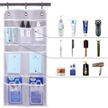 Misslo Hanging Mesh Pockets Hold 340oz/1000ml Shampoo Shower Organizer