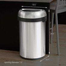 60 Liter Open Top Trash Can - Commercial-Grade, Durable, and Stylish Stainless Steel Waste Solution